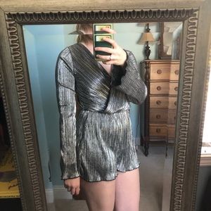 Black and silver romper